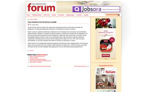 Neuer Kontakt-Service für Interzoo-Aussteller Das Branchen forum ...