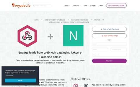 Engage leads from Webhook data using Netcore-Falconide ...