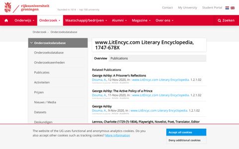 www.LitEncyc.com Literary Encyclopedia - Research ...