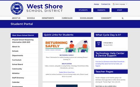 Student Portal - West Shore School District