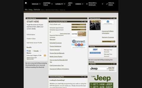 My Jeep: Official Jeep Owners website - Warranty, Vehicle ...