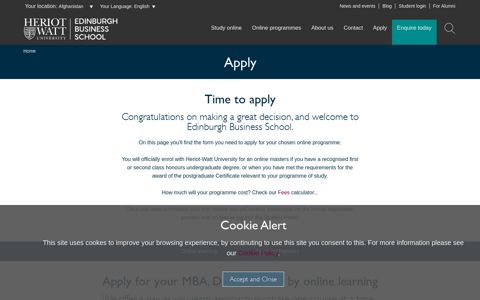 Apply for your Programme | Edinburgh Business School
