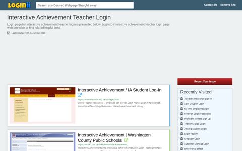 Interactive Achievement Teacher Login - Loginii.com
