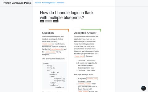 How do I handle login in flask with multiple blueprints?