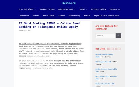 SSMMS – Online Sand Booking in Telangana, Registration ...