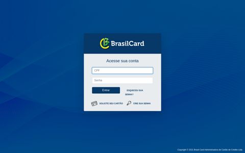 Área do Cliente | Login - BrasilCard