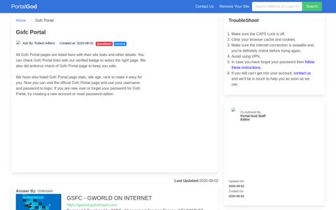 Gsfc Portal Page - portal-god.com