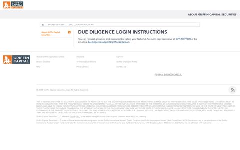 Due Diligence Login Instructions | Griffin Capital