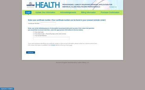 Login - Lockton Health Professional Liability Insurance