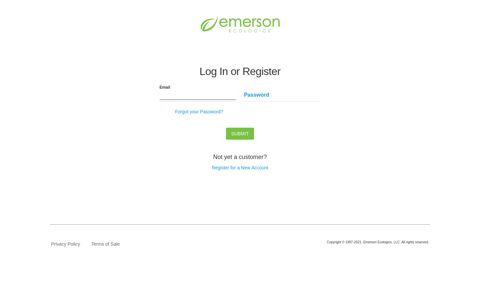 Log In - Emerson Ecologics