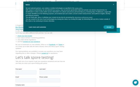 New Website! SporeTesting.com | Sporetesting - Mesa Labs ...