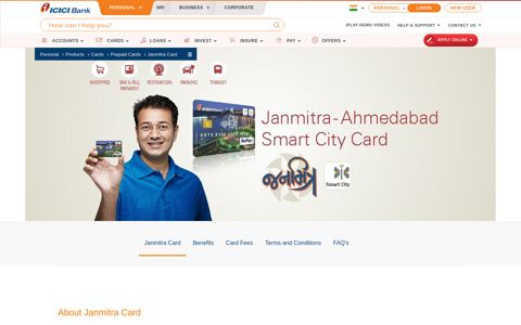 About Janmitra Card - ICICI Bank