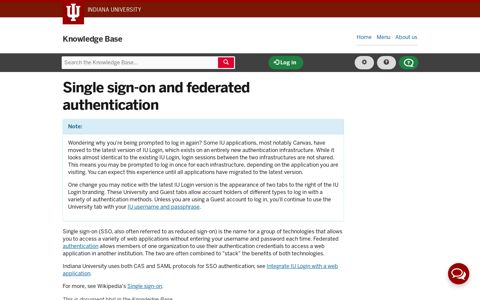 Single sign-on and federated authentication