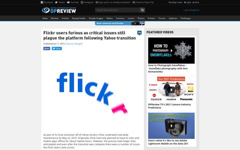 Flickr users furious as critical issues still plague the platform ...