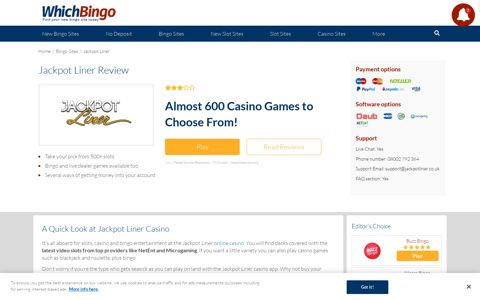 Jackpot Liner Casino review | Set Sail For Casino Action!