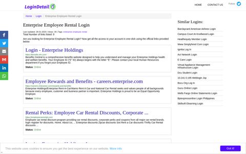 Enterprise Employee Rental Login - LoginDetail