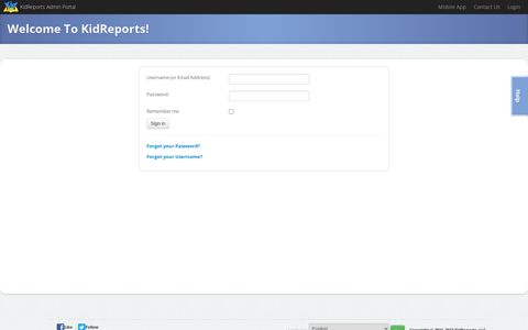 KidReports Admin Portal