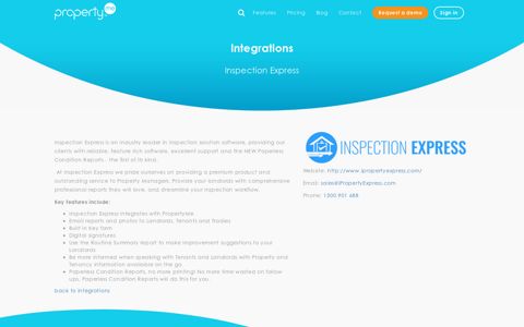 Inspection Express | Integrations | PropertyMe
