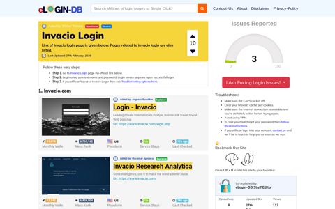 Invacio Login - A database full of login pages from all over the ...