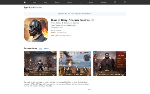‎Guns of Glory: Conquer Empires on the App Store