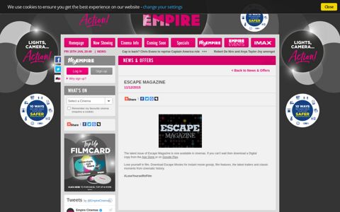 escape magazine - EMPIRE CINEMAS News