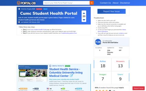 Cumc Student Health Portal