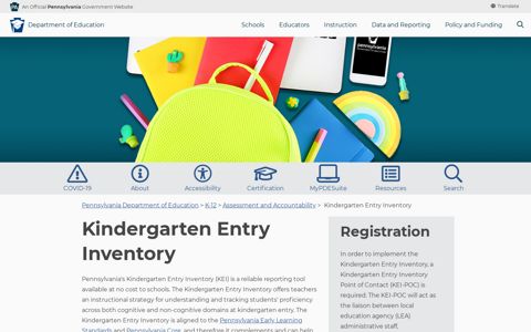 Kindergarten Entry Inventory