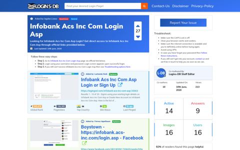 Infobank Acs Inc Com Login Asp - Logins-DB