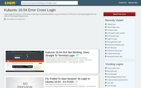 Kubuntu 16.04 Error Cross Login - Loginii.com