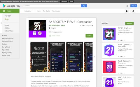 EA SPORTS™ FIFA 21 Companion – Apps on Google Play