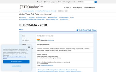 ELECRAMA - 2018 - 2018/03 | Online Trade Fair Database (J ...