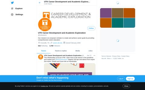 UTK Career Development and Academic Exploration ... - Twitter