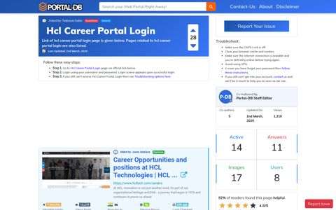 Hcl Career Portal Login - Portal-DB.live
