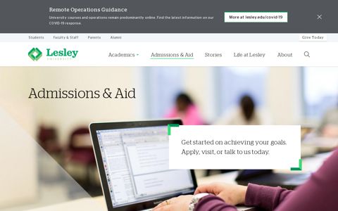 Admissions & Aid | Lesley University