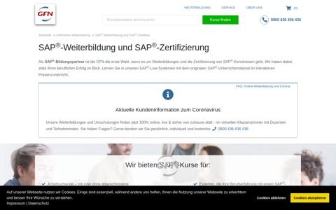 SAP-Weiterbildung und SAP-Zertifizierung | GFN