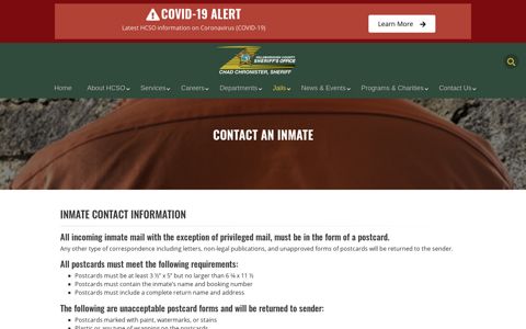 Contact an Inmate | HCSO, Tampa FL