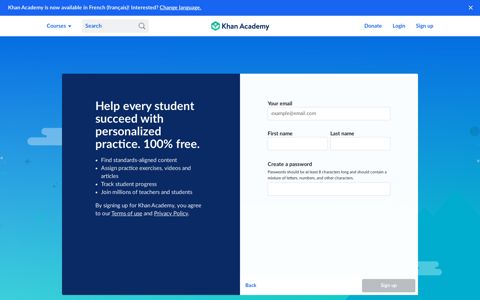 Sign up with email - Khan Academy