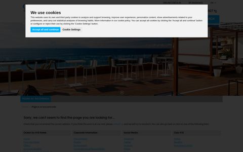 Page not found | Ocean by H10 Hotels