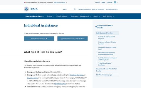 Individual Assistance | FEMA.gov