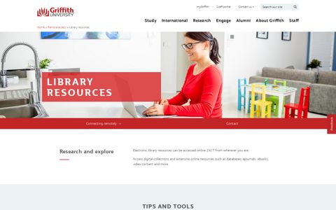 Library resources - Staff portal - Griffith University