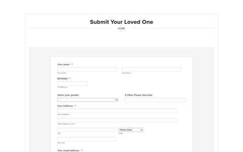 Submit Your Loved One