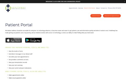 Patient Portal — Healthway Internal Medicine & Pediatrics