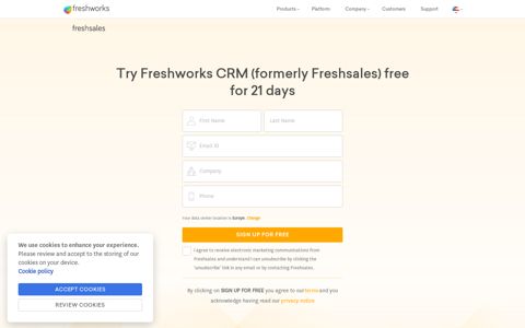 Freshworks CRM (formerly Freshsales) | FREE Signup
