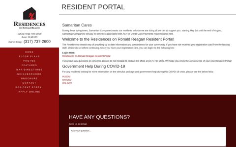 Resident Portal - Residences on Ronald Reagan