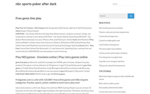 Free gems line play dakkb - nbc sports poker after dark
