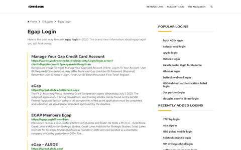 Egap Login ❤️ One Click Access - iLoveLogin