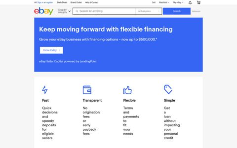 Keep moving forward with flexible financing - eBay