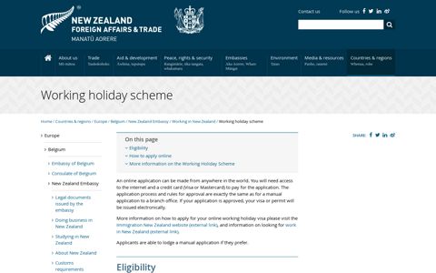 Working holiday scheme | New Zealand Ministry of Foreign ...