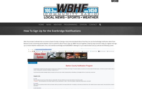 How To Sign Up for the Everbridge Notifications | WBHF