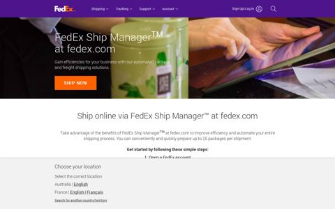 FedEx Ship Manager - Prepare Shipment Online | FedEx ...